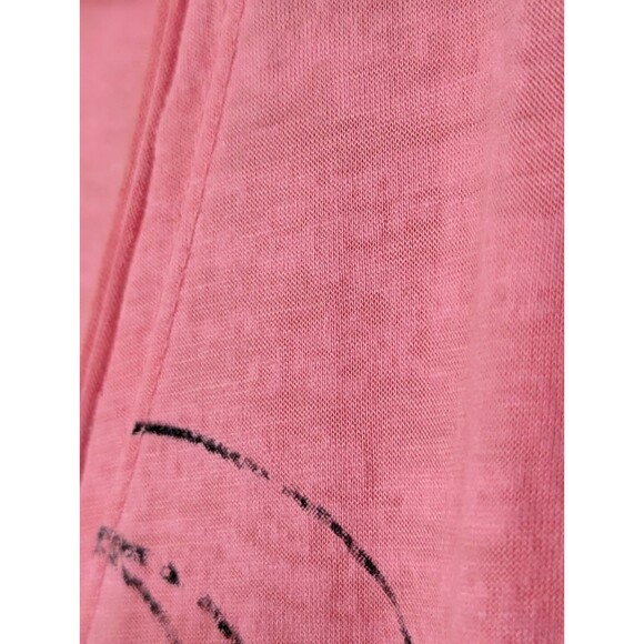 Lane Bryant LOVE Graphic V-Neck T-Shirt Womens Plus 26 28 Pink Muslin Stretch - Picture 4 of 6